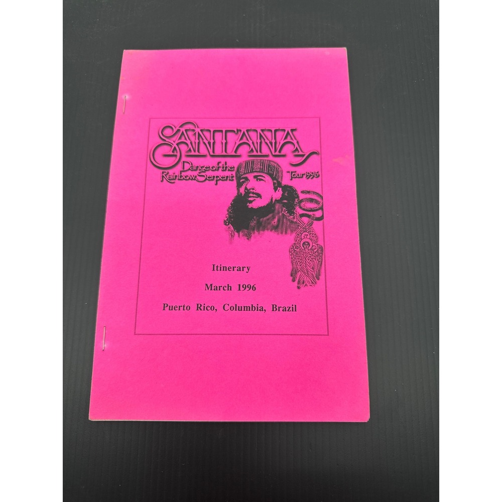 Santana Dance of the Rainbow Serpent 1996 Tour Itinerary Puerto Rico Brazil